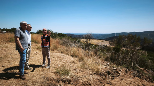  el delegado territorial de la Junta en León, Eduardo Diego, visita la comarca de Riello para ver las zonas afectadas por el incendio forestal de Murias de Ponjos