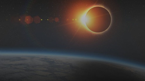 esRadio CYL. Recreación eclipse total de sol.