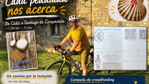 Cartel anunciador de la campaña "Cada pedalada nos acerca". 