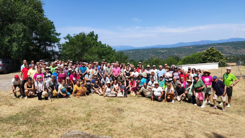 Participantes en la ruta realizada por el entorno de la localidad de Cantagallo
