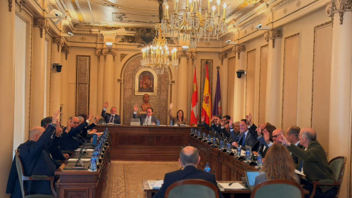 Momento de la votación donde se aprobó por unanimidad el Plan de Carreteras. 