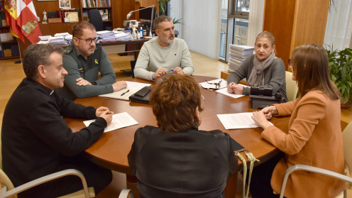 Imagen del Comité Territorial de Seguridad, formado por la Junta de Castilla y León, la Subdelegación del Gobierno y la Diócesis de Osma-Soria.