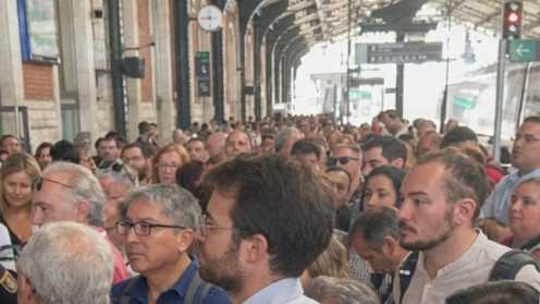 Fotograma del momento de tensión en la estación de Valladolid-Campo Grande.
