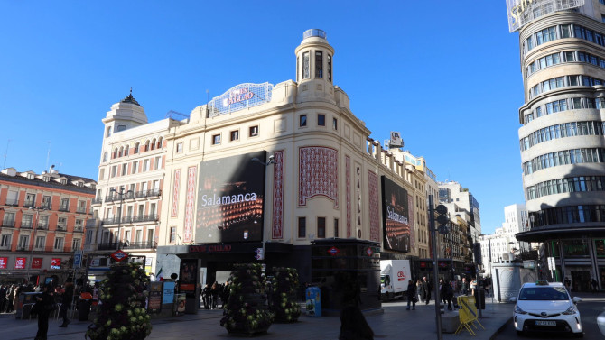 Imagen del Spot de Salamanca en la Plaza de Callao