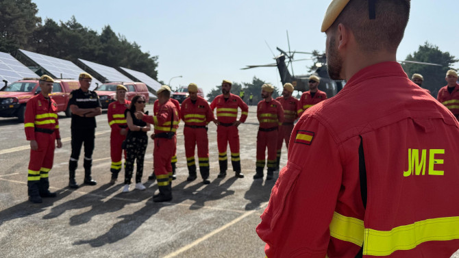 Visita de la Ministra de Interior, Margarita Robles, a las zonas afectadas por los incendios en el verano de 2025.