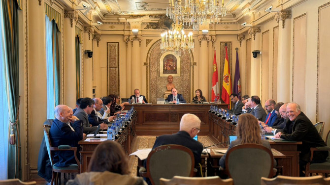 Pleno de la Diputación de Soria donde se han aprobado los planes provinciales. 