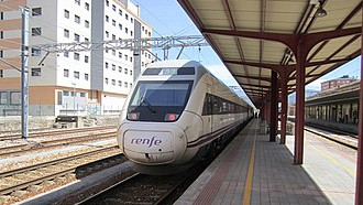 Tren en la estación de Ponferrada