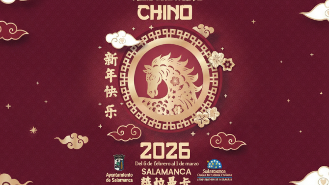 Cartel del programa del Año nuevo chino en Salamanca