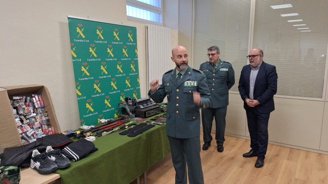 Parte del material recuperado en la denominada “Operación Caraza”.