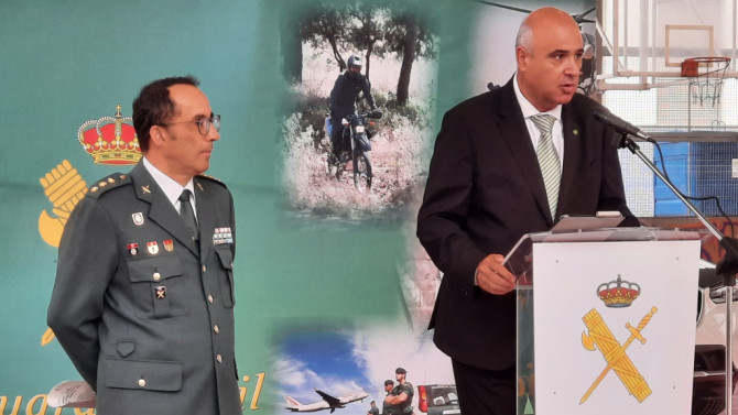 Presentación de tres operaciones contra la ciberdelincuencia a cargo del subdelegado de Gobierno, Jacinto Canales, junto al jefe de la Comandancia en la provincia, el coronel Andrés Manuel Velarde.