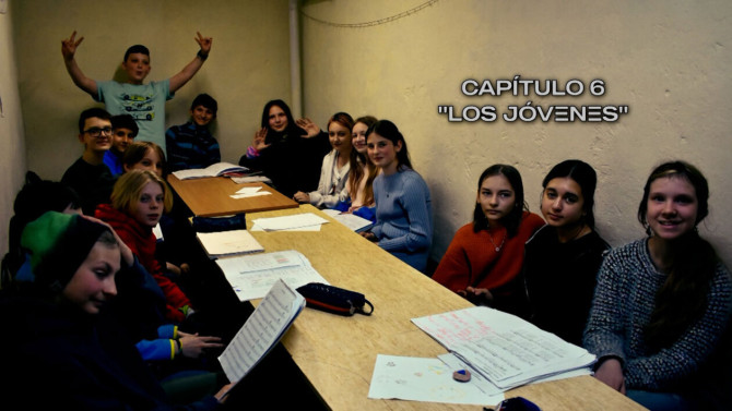 Imagen de un capÃtulo del documental 'Vivir en guerra'