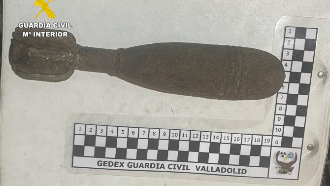 Destruido un proyectil de mortero encontrado en el Centro de Tratamiento de Residuos de San Román de la Vega