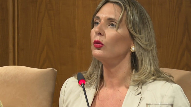 Patricia González, durante el pleno