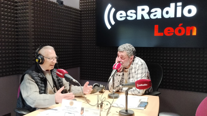 Martín Manceñido, presidente de la Hermandad de Donantes de Sangre de León, durante la entrevista en el programa Manos Arriba