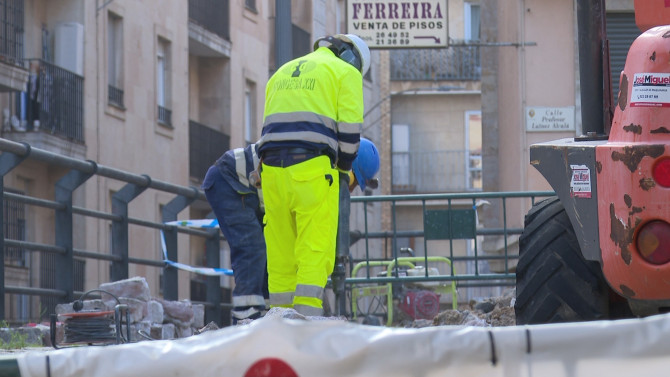 Obras en la Plaza de San Cristóbal