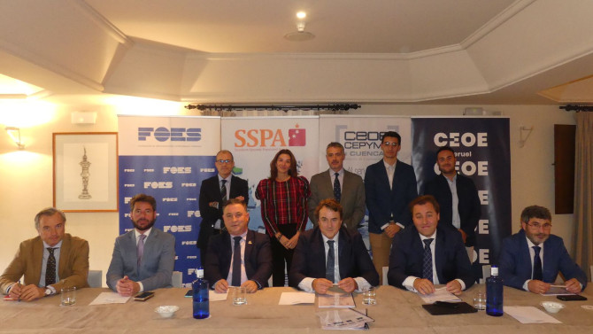 Representantes de la Red SSPA, constituida por las organizaciones empresariales de Soria, Cuenca y Teruel.