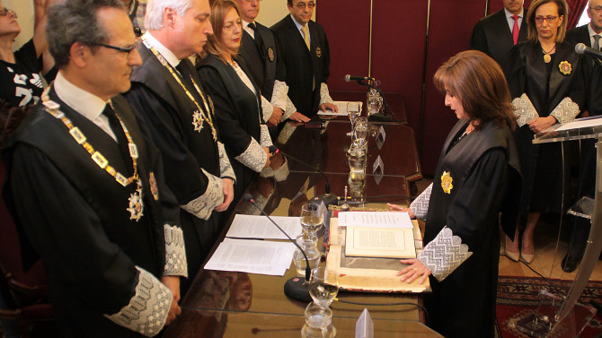 Toma de posesión ante la Sala del Gobierno Tribunal Superior de Justicia de Castilla y León de Ana del Ser como presidenta de la Audiencia Provincial de León