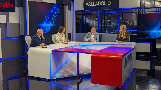 Benjamín Castro, presidente de CSIF Castilla y León, hablando durante su intervención en el programa La Quinta Esquina de La 8 Valladolid.