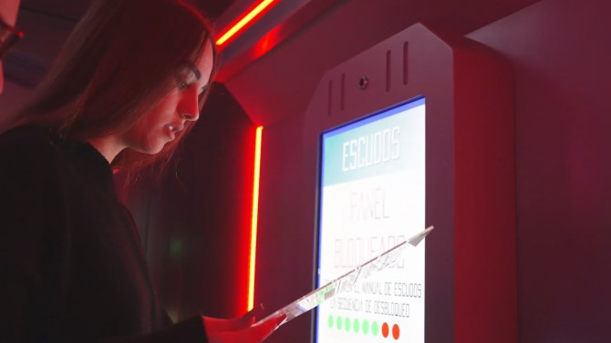 Los alumnos durante la actividad