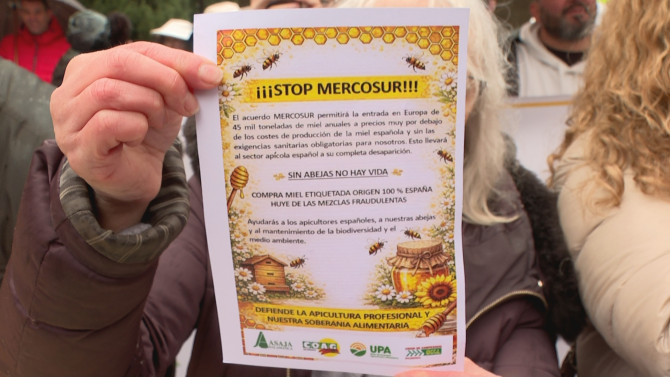 Protesta de los apicultores salmantinos