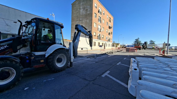 Inicio de las obras en el Paseo de los Madroños