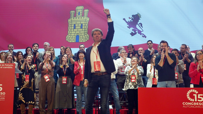 ICAL. Carlos Martínez en el XV Congreso Federal del PSCYL, en el que se ha confirmado como nuevo secretario general autonómico
