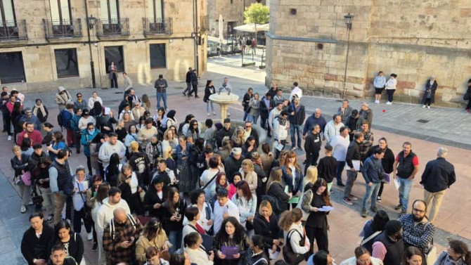 Largas colas en la jornada de intermediación