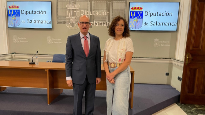 El Presidente de la Diputación, Javier Iglesias, durante la presentación del Plan Sequía