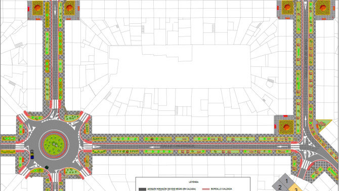 Plano de la urbanización del Barrio de La Vega