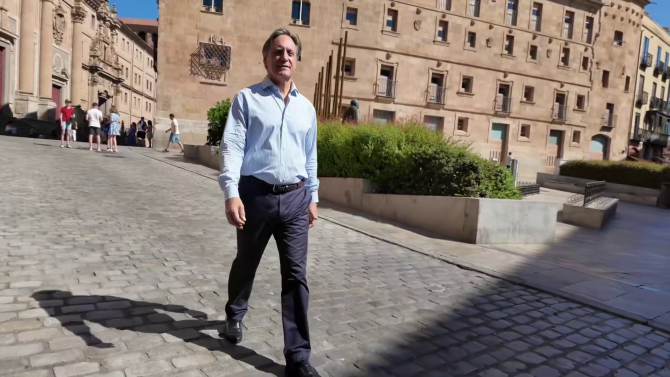 Captura del vídeo que el Alcalde de Salamanca, Carlos García Carbayo, publicaba en sus redes sociales