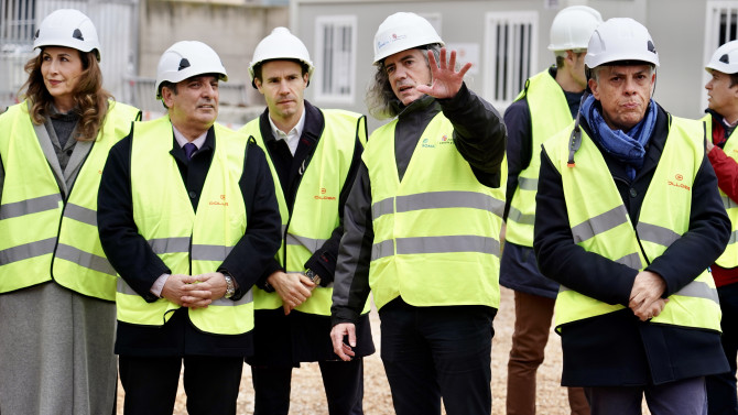 El consejero de Movilidad y Transformación Digital, José Luis Sanz Merino, visita las obras de la futura sede de la Fundación Centro de Supercomputación de Castilla y León, Scayle.