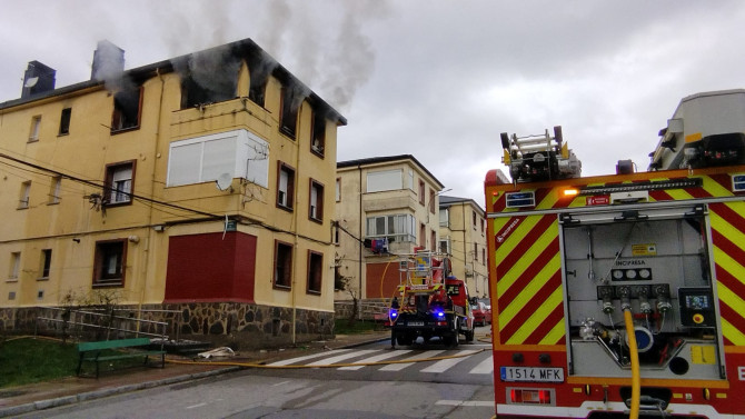 Estado del inmueble quemado