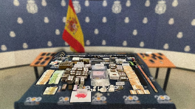 Material incautado por la Policía Nacional durante los registros realizados en Palencia y Valladolid en una macrooperación contra el tráfico de drogas.