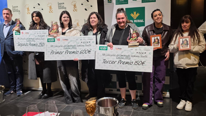 Cuadro de honor con los cinco primeros clasificados