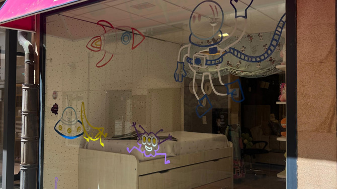 Escaparate ganador de esta iniciativa del comercio soriano y la Escuela de Arte y Superior de Diseño.