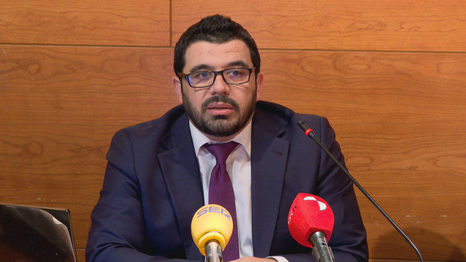 José Luis Fuentes en una rueda de prensa durante su etapa como asesor municipal