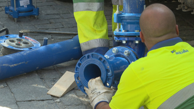 Obras de sustitución de tuberías en Salamanca