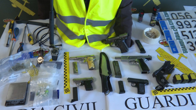 Los efectos incautados durante la operación 