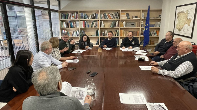 En la imagen, la última reunión de la Junta directiva de la Asociación Montes de Soria.