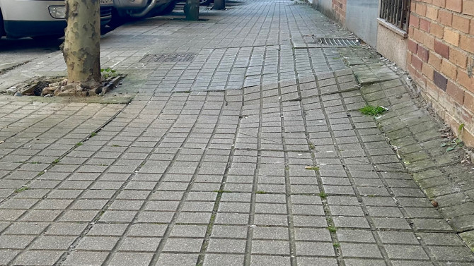 Estado de las aceras de la zona a reformar