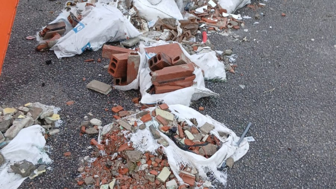 Zona de vertidos ilegales en Ponferrada