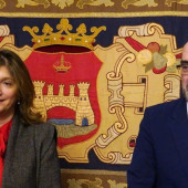 Rectora y alcalde