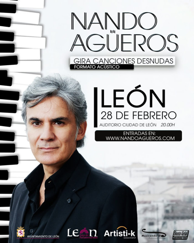 Imagen del cartel del concierto de Nando Agüeros en León